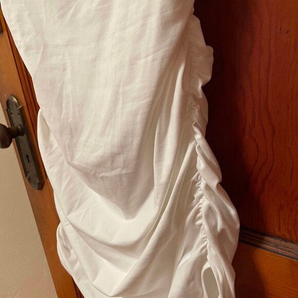 NWOT | WHITE | SHEIN SXY Solid Ruched Side Cami Bodycon Dress - Picture 8 of 9